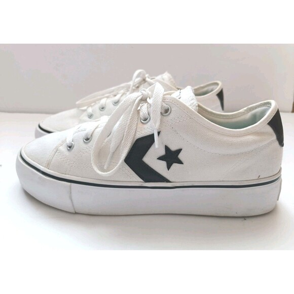 CONVERSE Women's Star Replay Platform Shoes 565365C White Size 10.5 - Picture 1 of 11
